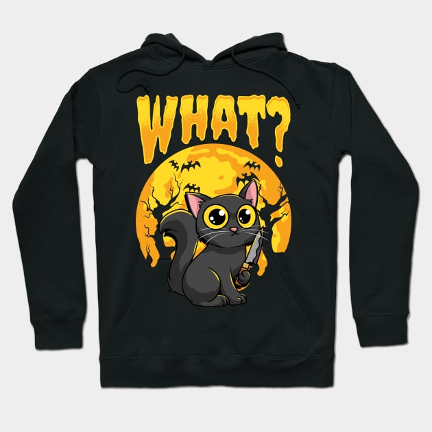 Murderous Cat - Creepy Cute Halloween Costume Gift Hoodie by biNutz